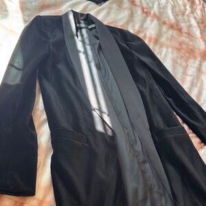 Alice + Olivia Long Black Blazer Coat